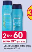 Clicks Skincare Collection Shower Gel-2X400ml