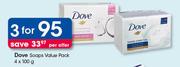 Dove Soaps Value Pack-3X4X100g
