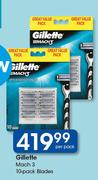 Gillette Mach 3 10 Pack Blades-Per Pack