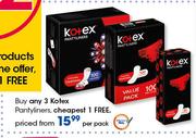 Kotex Pantyliners-Per Pack