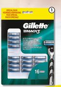 Gillette Mach3, 16 Pack Cartridges-Per Pack
