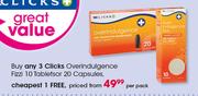 Clicks Overindulgence Fizzi 10 Tablets Or 20 Capsules-Per Pack