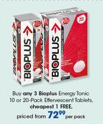 Bioplus Energy Tonic 10 Or 20-Pack Effervescent Tablet-Per Pack