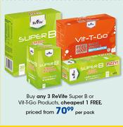 ReVite Super B Or Vit-T-Go Products-Per Pack