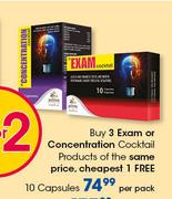 Exam Or Concentration Cocktail Products-10 Capsules Per Pack