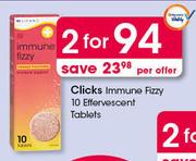 Clicks Immune Fizzy Effervescent-2x10 Tablets Per Offer