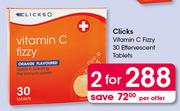 Clicks Vitamin C Fizzy Effervescent-2x30 Tablets Per Offer