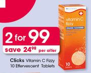 Clicks Vitamin C Fizzy Effervescent-2x10 Tablets Per Offer