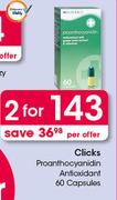 Clicks Proanthocyanidin Antioxidant-2x60 Capsules Per Offer