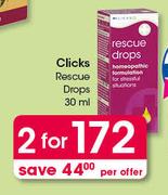 Clicks Rescue Drops-2x30ml Per Offer