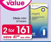 Clicks MSM-2x60 Tablets Per Offer