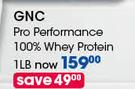 GNC Pro Performance 100% Whey Protein 1LB-Each