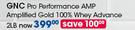 GNC Pro Performance AMP Amplified Gold 100% Whey Advance 2LB-Per Pack