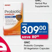 GNC Probiotic Complex Vegetarian Capsules-30's Per Pack