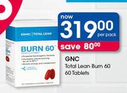 GNC Total Lean Burn Tablets-60's Per Pack