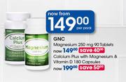 GNC Magnesium 250 mg Tablets-90's Per Pack