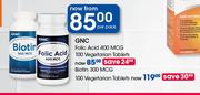 GNC Biotin 300 mcg Vegetarian Tablets-100's Per Pack