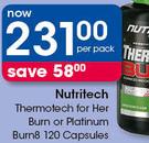 Nutritech Thermotech For Her Burn Or Platinum Burn 8 120 Capsules-Per Pack