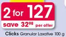 Clicks Granular Laxative-2 x 100g