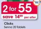 Clicks Senna 20 Tablets-For 2