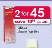 Clicks Muscle Rub-2 x 50g