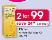 Clicks Arnica Massage Oil-2 x 100ml