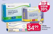 Clicks Incontinence Products-Per Pack