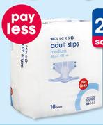Clicks Pay Less Adult Slips Large 10 Pack-For 2