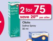 Clicks Saline Spray-2 x 30ml