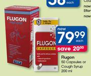 Flugon 50 Capsules Or Cough Syrup-200ml Each