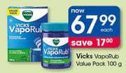 Vicks Vaporub Value Pack-100g Each