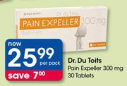 Dr.Du Toits Pain Expeller 300mg-30 Tablets Per Pack