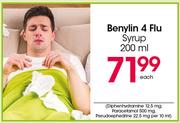 Benylin 4 Flu Syrup-200ml Each