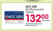 ACC 200 Effervescent Tablets-40's Per Pack