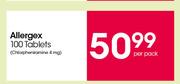 Allergex Tablets-100's Per Pack