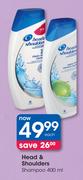 Head & Shoulders Shampoo-400ml Each