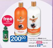 Mera Amla Shampoos Or Conditioners-2 x 1Ltr & Get A Free Amla Hair Oil-Per Offer