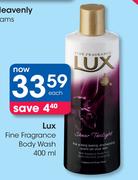 Lux Fine Fragrance Body Wash-400ml Each