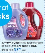Clicks Silky Bubbles Foam Baths-2Ltr Each