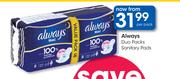 Always Duo Packs Sanitary Pads-Per Pack