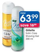 Gillette Satin Care Shaving Gel-200ml Each