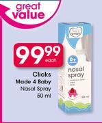 Clicks Made 4 Baby Nasal Spray-50ml Each