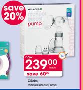 Clicks Manual Breast Pump-Each