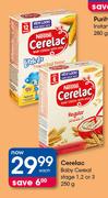 Cerelac Baby Cereal Stage 1, 2 Or 3-250g Each