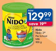 Nido 3+ Pre School Milk-900g Each
