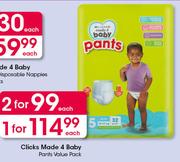 Clicks Made 4 Baby Pants Value Pack-Each