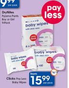 Clicks Pay Less Baby Wipes-Per Pack