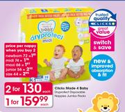 Clicks Made 4 Baby Dryprotect Disposable Nappies Jumbo Packs-Each