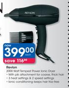 Revlon 2000 Watt Tempest Power Ionic Dryer-Each