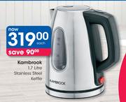Kambrook 1.7Ltr Stainless Steel Kettle-Each